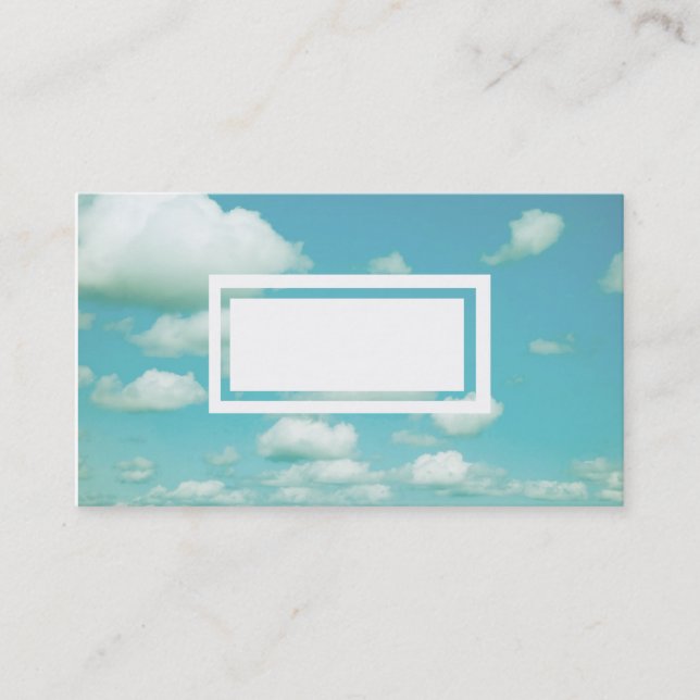 modèle de carte de visite bleu ciel et nuages (Devant)
