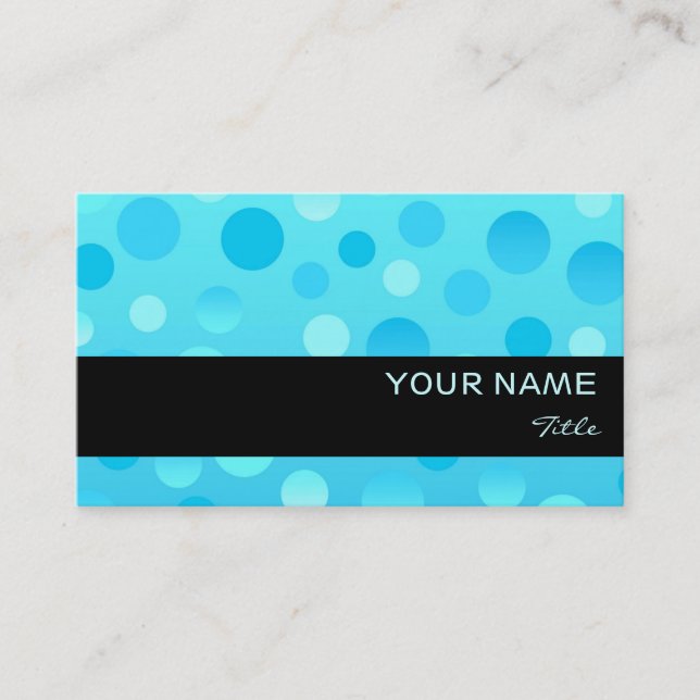 Modèle de carte de visite Blueberry Fizz bande noi (Devant)