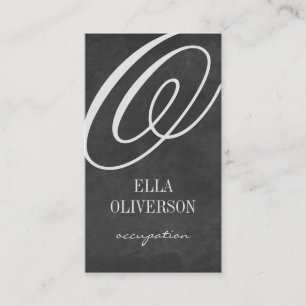 Modèle de carte de visite Chalkboard Monogramme