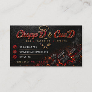 Modèle de carte de visite Chopp’D & Cue’D