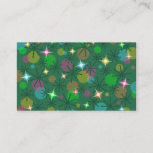 Modèle de carte de visite Christmas Lights vert