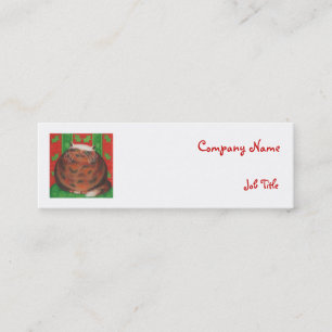 Modèle de carte de visite Christmas Pud blanc maig