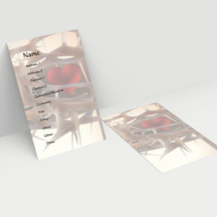 Modèle de carte de visite Coeur précieux