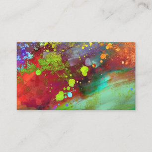 Modèle de carte de visite couleur art abstrait