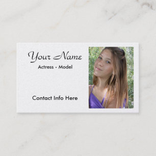 Modèle de carte de visite d'acteur de Headshot