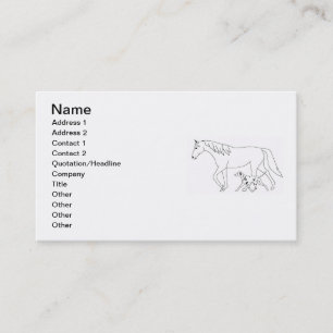 Modèle de carte de visite : Dalmatie & Cheval