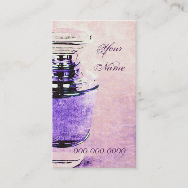 modèle de carte de visite de bouteille de parfum (Devant)