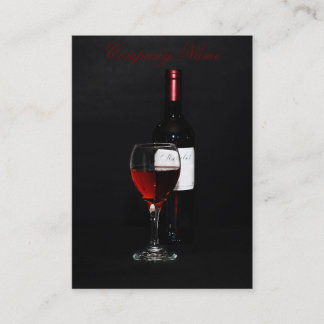 Modèle de carte de visite de bouteille de vin
