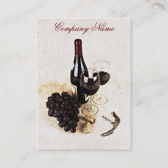 Modèle de carte de visite de bouteilles de vin (Devant)