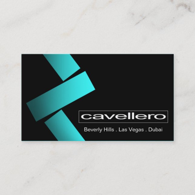 Modèle de carte de visite de Cavellero (Devant)