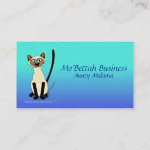 Modèle de carte de visite de chat siamois