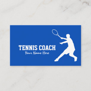 Modèle de carte de visite de coach de tennis profe