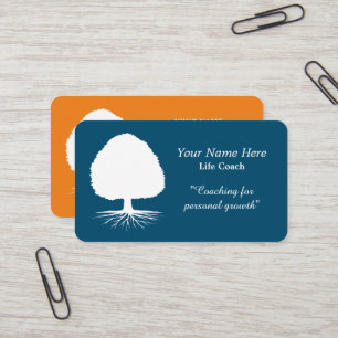 Modèle de carte de visite de coach de vie avec log