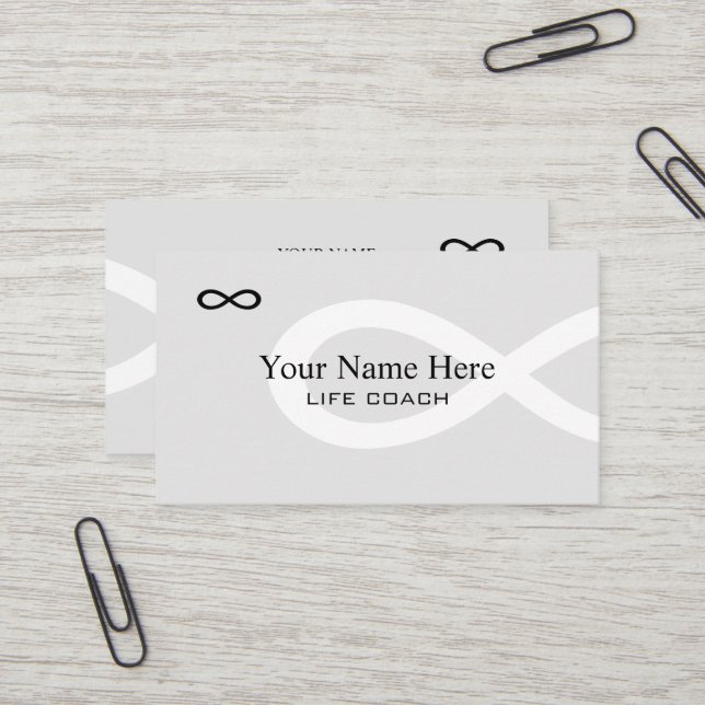 Modèle de carte de visite de coach professionnel (Devant/Arrière en situation)