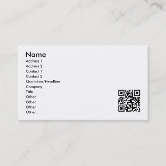 Modèle de carte de visite de code de QR
