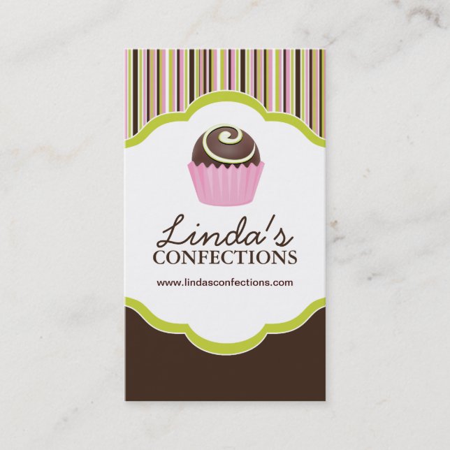 Modèle de carte de visite de confections (Devant)