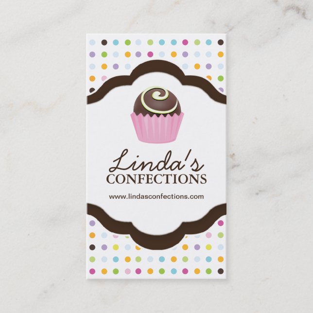 Modèle de carte de visite de confections (Devant)