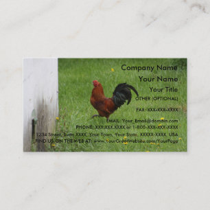 Modèle de carte de visite de coq