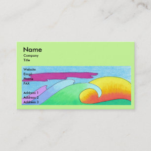 Modèle de carte de visite de coucher du soleil
