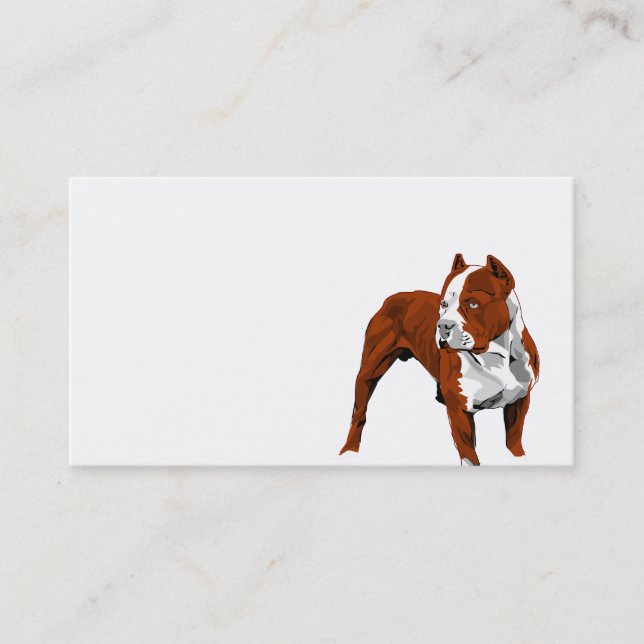 Modèle de carte de visite de couleur de Pitbull (Devant)