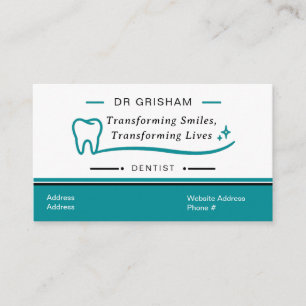 Modèle de carte de visite de dentiste moderne