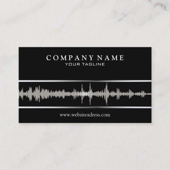 Modèle de carte de visite de DJ/Music (Devant)