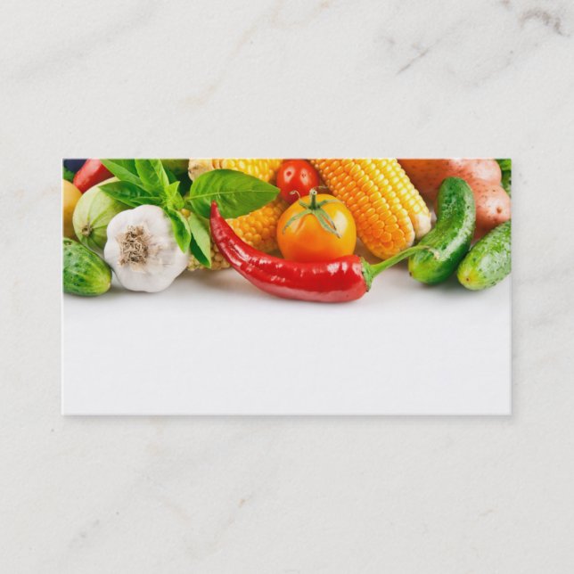 modèle de carte de visite de fruit et de marchand (Devant)