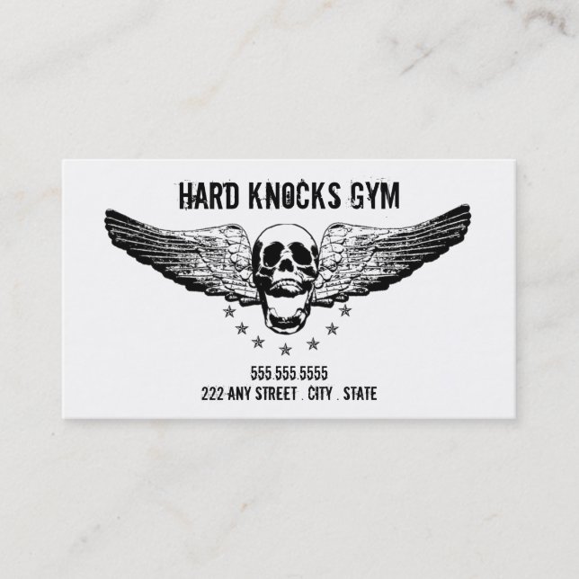 Modèle de carte de visite de gymnase de boxe (Devant)