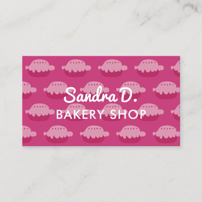 Modèle de carte de visite de la boulangerie person (Devant)