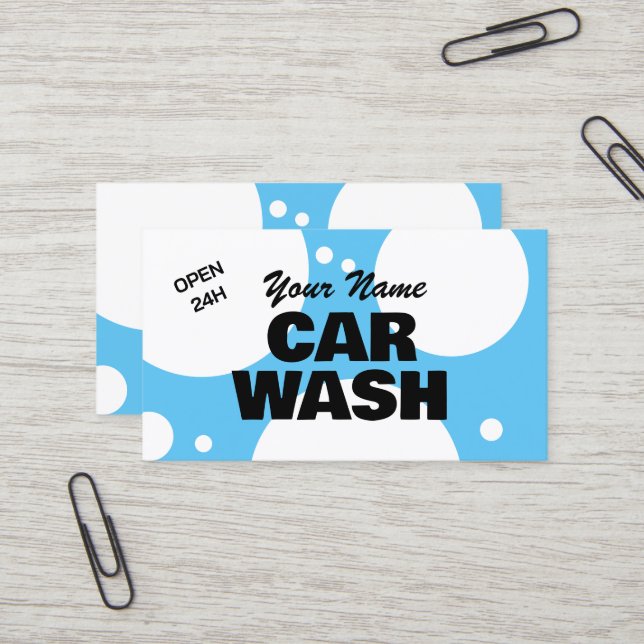 Modèle de carte de visite de lavage de voiture mod (Devant/Arrière en situation)