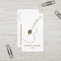 Modèle de carte de visite de logo de guitare