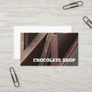 Modèle de carte de visite de magasin de chocolat