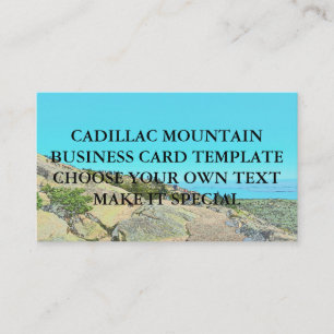 MODÈLE DE CARTE DE VISITE DE MONTAGNE DE CADILLAC