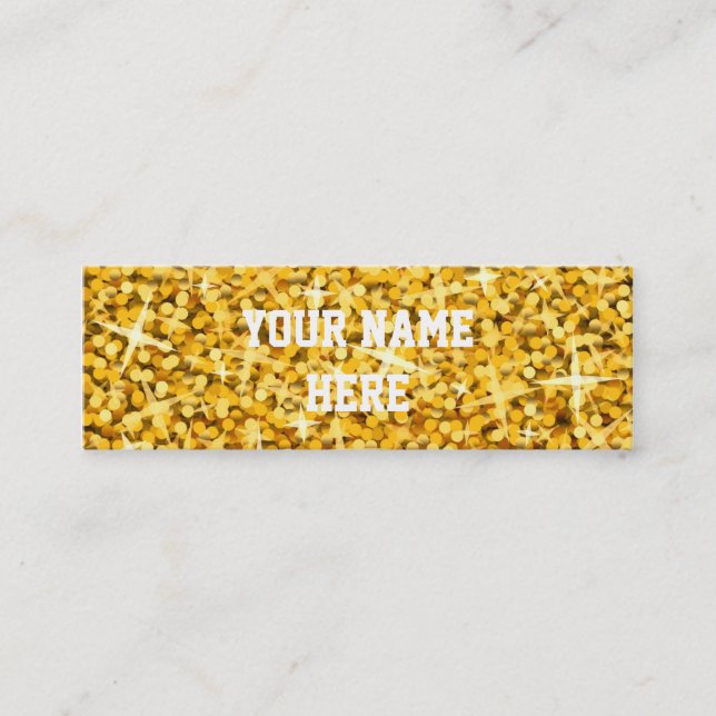 Modèle de carte de visite de "or" de tape-à-l'oeil (Devant)