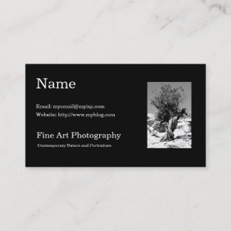 Modèle de carte de visite de photographie de