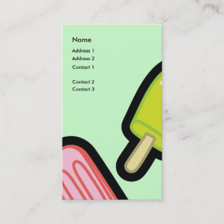 Modèle de carte de visite de Popsicles