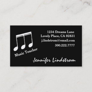 Modèle de carte de visite de PROFESSEUR de MUSIQU