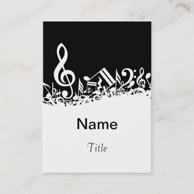 Modèle de carte de visite de professeur de musique (Devant)