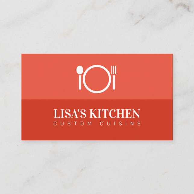 Modèle de carte de visite de restaurant moderne (Devant)