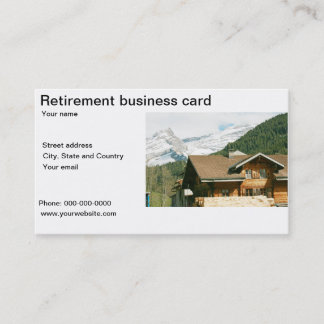 Modèle de carte de visite de retraite