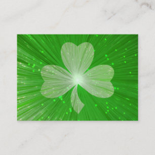 Modèle de carte de visite de shamrock potelé