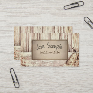 modèle de carte de visite de style rustique motif 