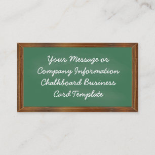Modèle de carte de visite de tableau