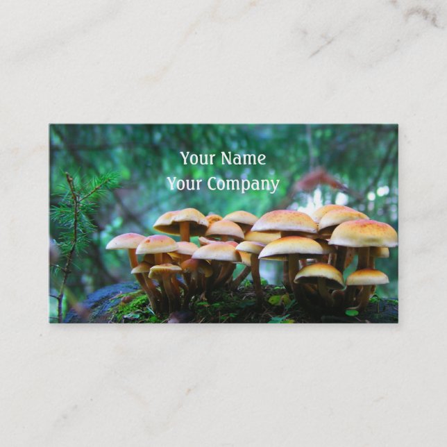 modèle de carte de visite de village champignon (Devant)