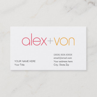 modèle de carte de visite de von d'Alex (avec