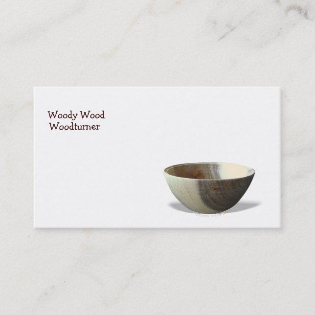 Modèle de carte de visite de Woodturning de (Devant)