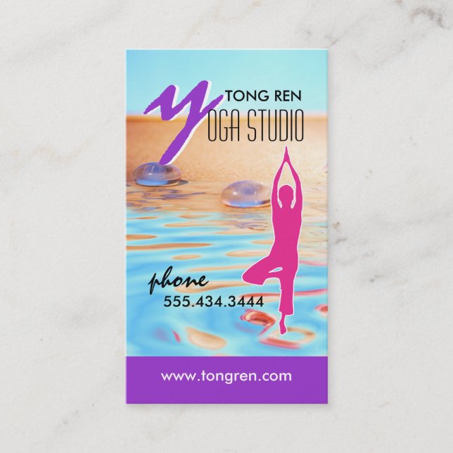 Modèle de carte de visite de yoga (Devant)