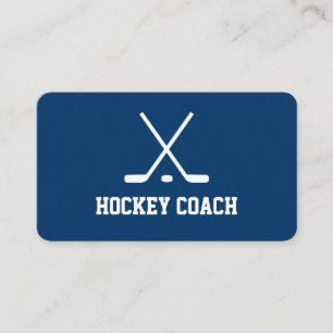 Modèle de carte de visite d'entraîneur de hockey p