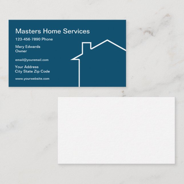 Modèle de carte de visite des services à domicile  (Devant / Derrière)