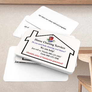 Modèle de carte de visite des services de nettoya